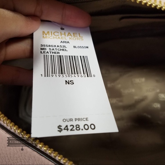 NWT Michael Kors Aria Medium Satchel Blossom Bag - Picture 8 of 8